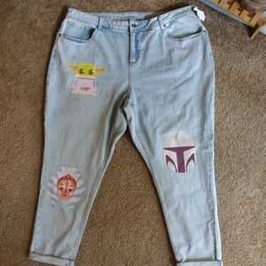 Star Wars Blue Ankle Cropped Jeans